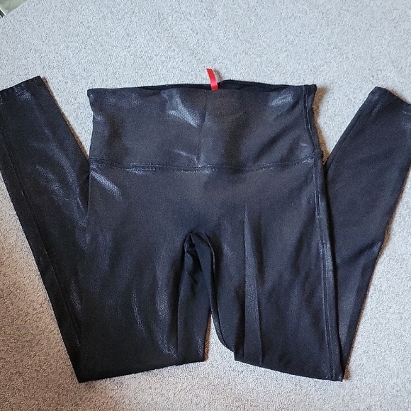 Spanx Black High-Waisted Leggings Size L - Picture 1 of 7